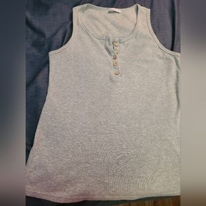 Grey top button Tank top